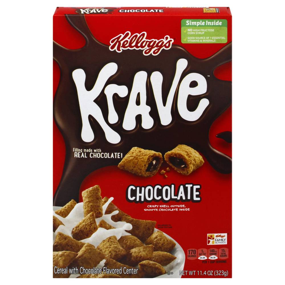 Kellogg's Krave Real Chocolate Cereal (11.4 oz)