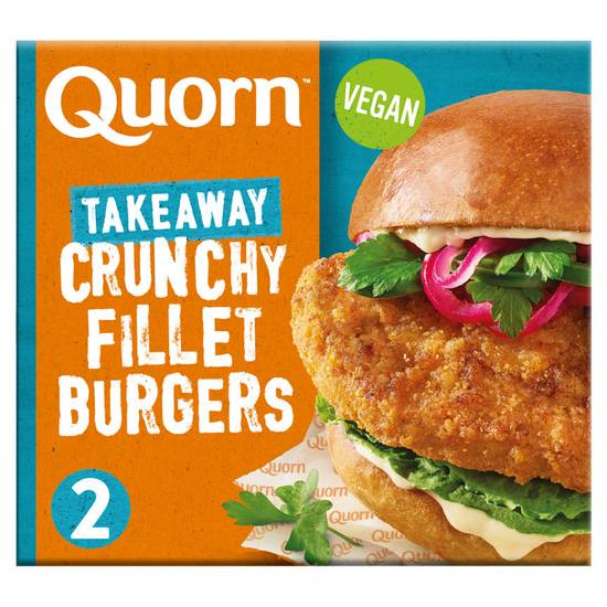 Quorn Frozen Vegan 2 Crunchy Fillet Burgers 190g