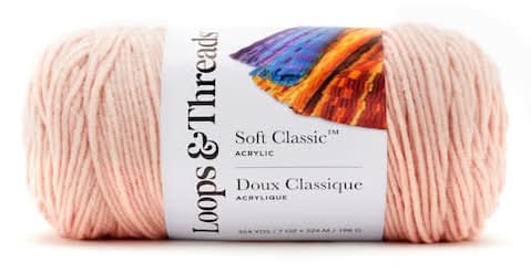 Loops & Threads By Soft Classic Solid Yarn, Blush