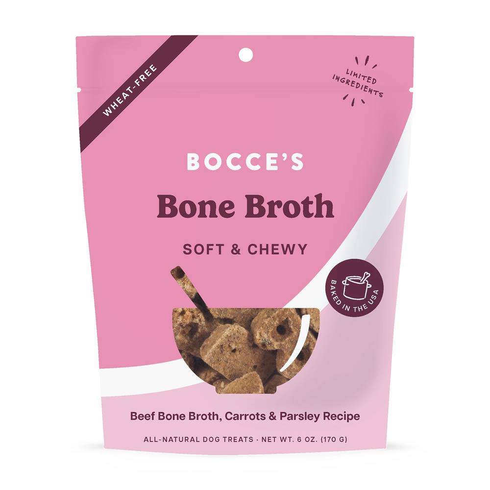 Bocce's Bakery Beef All Natural Soft and Chewy Dog Treats (bone broth) (6oz)