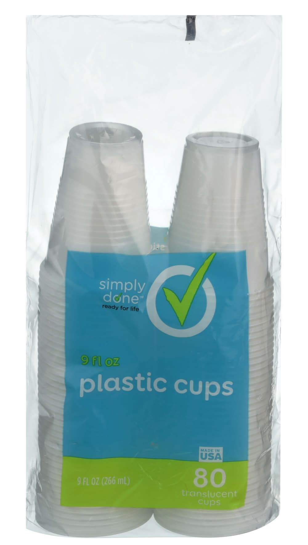 Simply Done Translucent Plastic Cups (80 ct)