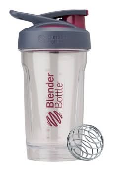 BlenderBottle Strada Tritan Plastic Tumbler 24 oz, Clear-Plum