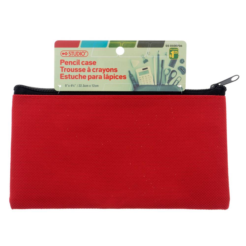 Pencil Case With Zipper Assorted Colours