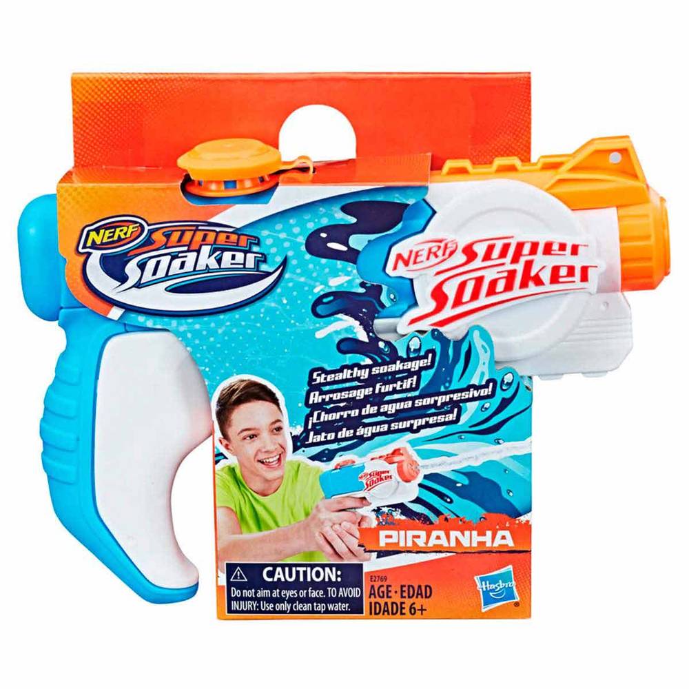 Nerf lanzador de agua super soaker piranha (1 pieza)