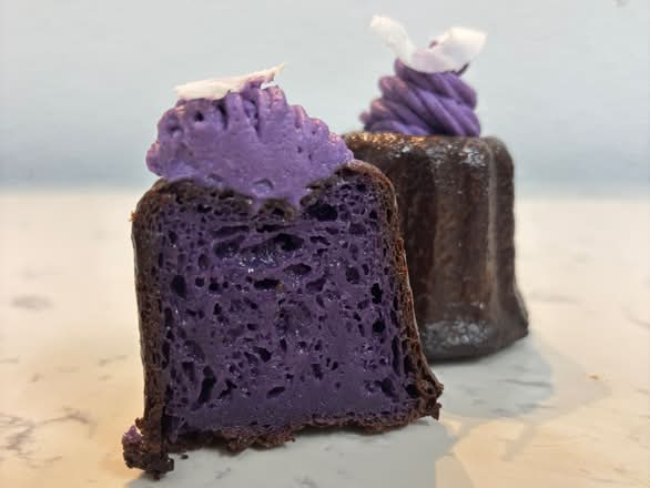 ube coconut canelé