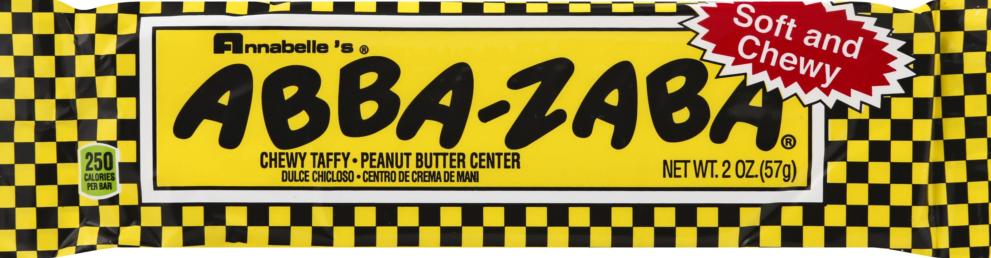 Abba-Zaba Soft and Chewy Taffy Peanut Butter Center Candy (2 oz)