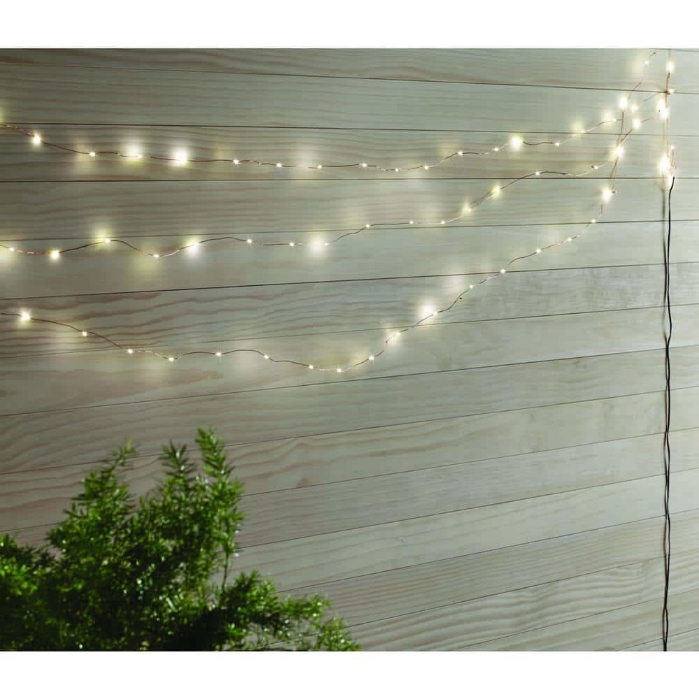 Hampton Bay Copper Wire Led Starry/Fairy String Light Plug-In