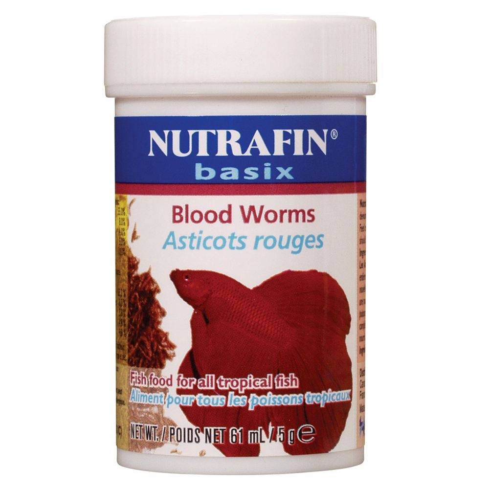 Nutrafin® Basix Bloodworms Tropical Fish Food (Size: 0.1 Oz)
