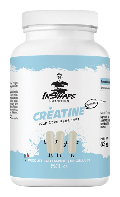 Créatine INSHAPE NUTRITION flacon de 60 gélules
