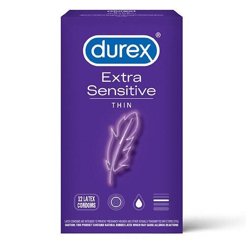 Durex Durex Condom Extra Sensitive Natural Latex Condoms - 12.0 ea
