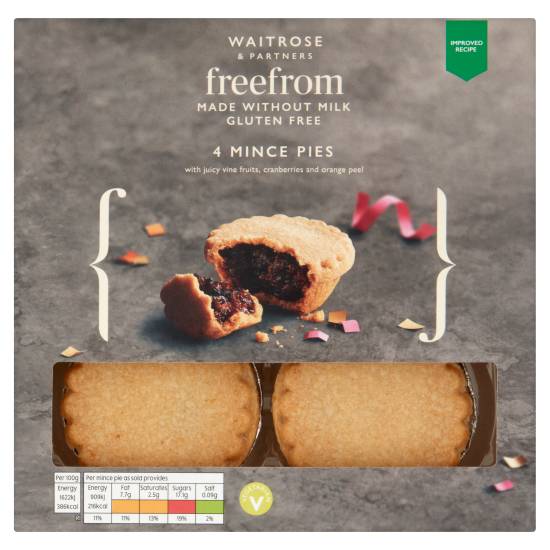 Waitrose & Partners Free From Gluten Mince Pies (225g)