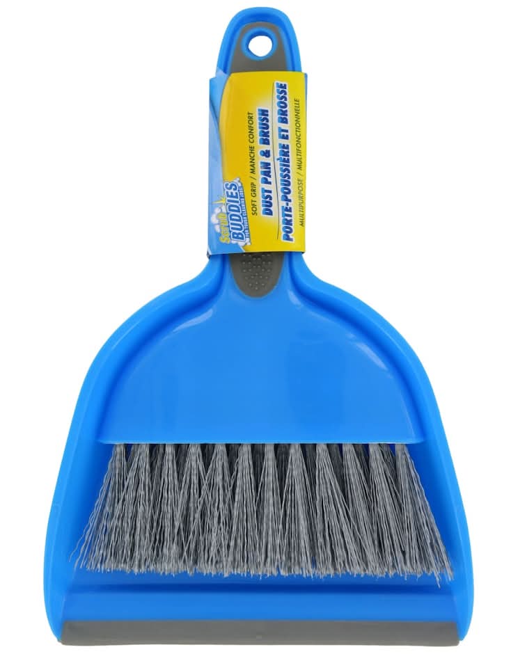 The Home Store Mini Nesting Dustpan and Brush Sets, Blue
