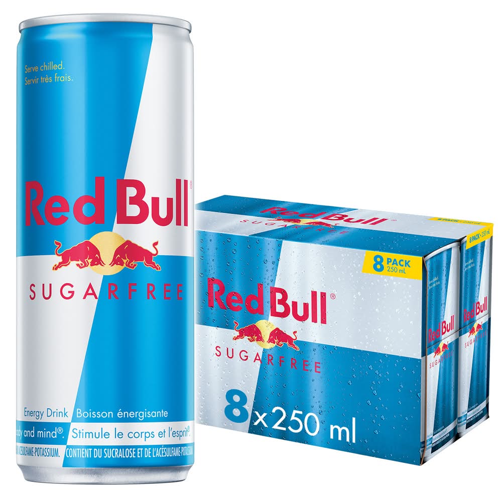 Red Bull Sugar Free Energy Drink (8 x 250 ml)
