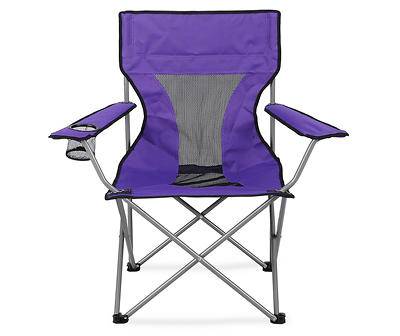 NA Folding Quad Chair With Carrying Bag, Purple