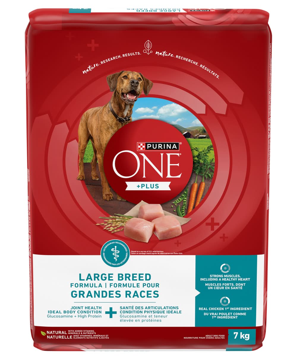 Purina One +Plus Dry Dog Food, Chicken, Large Breed (7 kg)