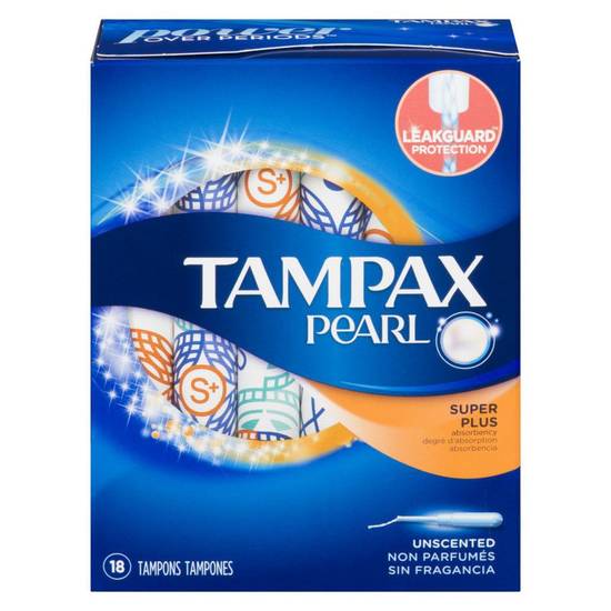 Tampax Pearl Tampons Super Plus (18 ea)