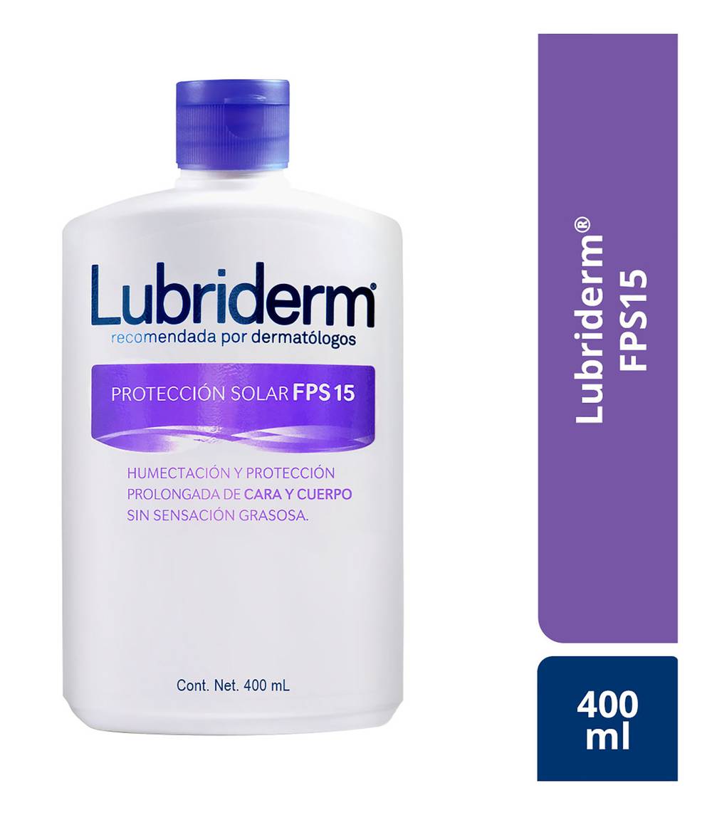 Lubriderm · Protección solar en crema fps 15 (400 ml)