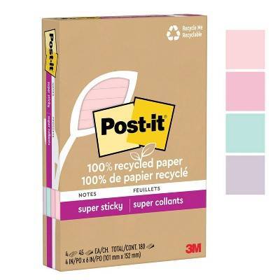 Post-It Recycled Super Sticky Notes