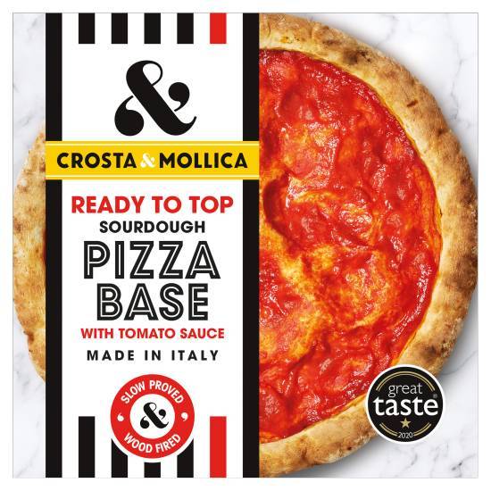 Crosta & Mollica Ready To Top Sourdough Pizza Base With Tomato Sauce (270g)