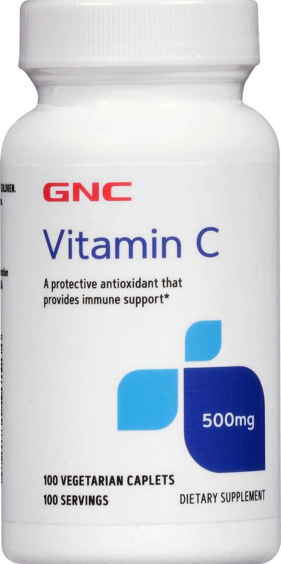 Gnc 500 mg Vitamin C Vegetarian Caplets (100 ct)