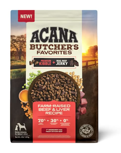 ACANA Butcher's Favorites Farm-Raised Beef & Liver Dry Dog Food, 4 lbs.