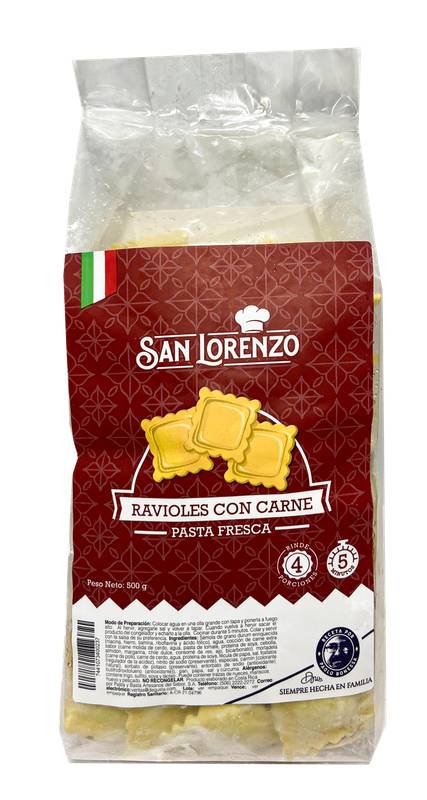 San lorenzo ravioles con carne