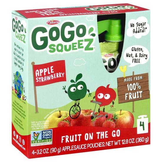Gogo Squeez Fruit on the Go Apple Strawberry Applesauce