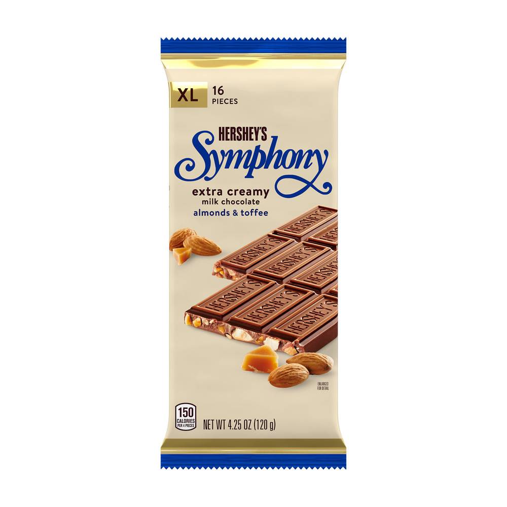 Hershey's Symphony Milk Chocolate Almonds and Toffee Xl (4.25 oz)