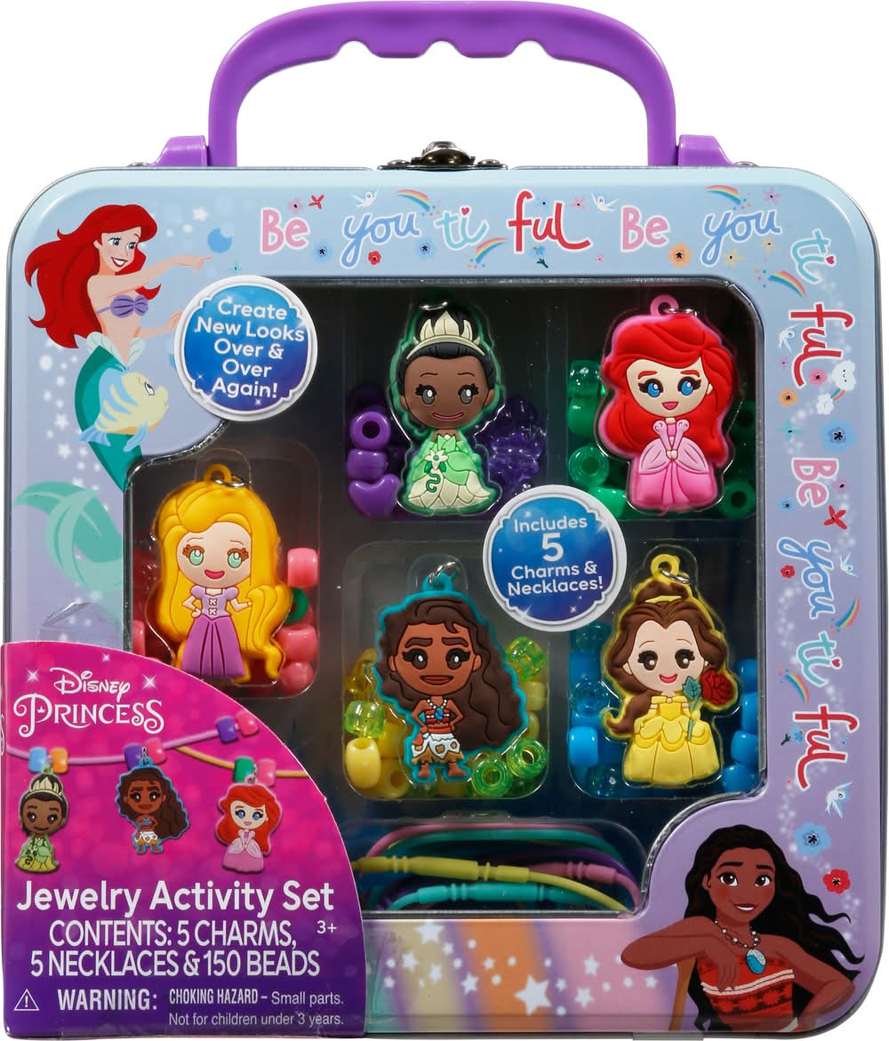 Tara Toy Disney Princess Necklace Activity Set in Tin Carry Case