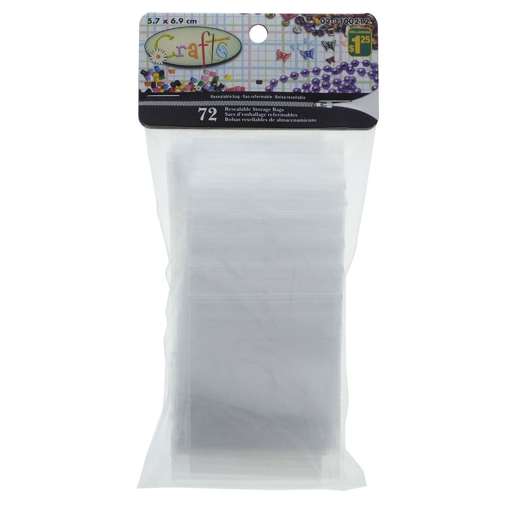 Craft sac de rangement refermable pour artisanat (5.7 x 6.9 cm)