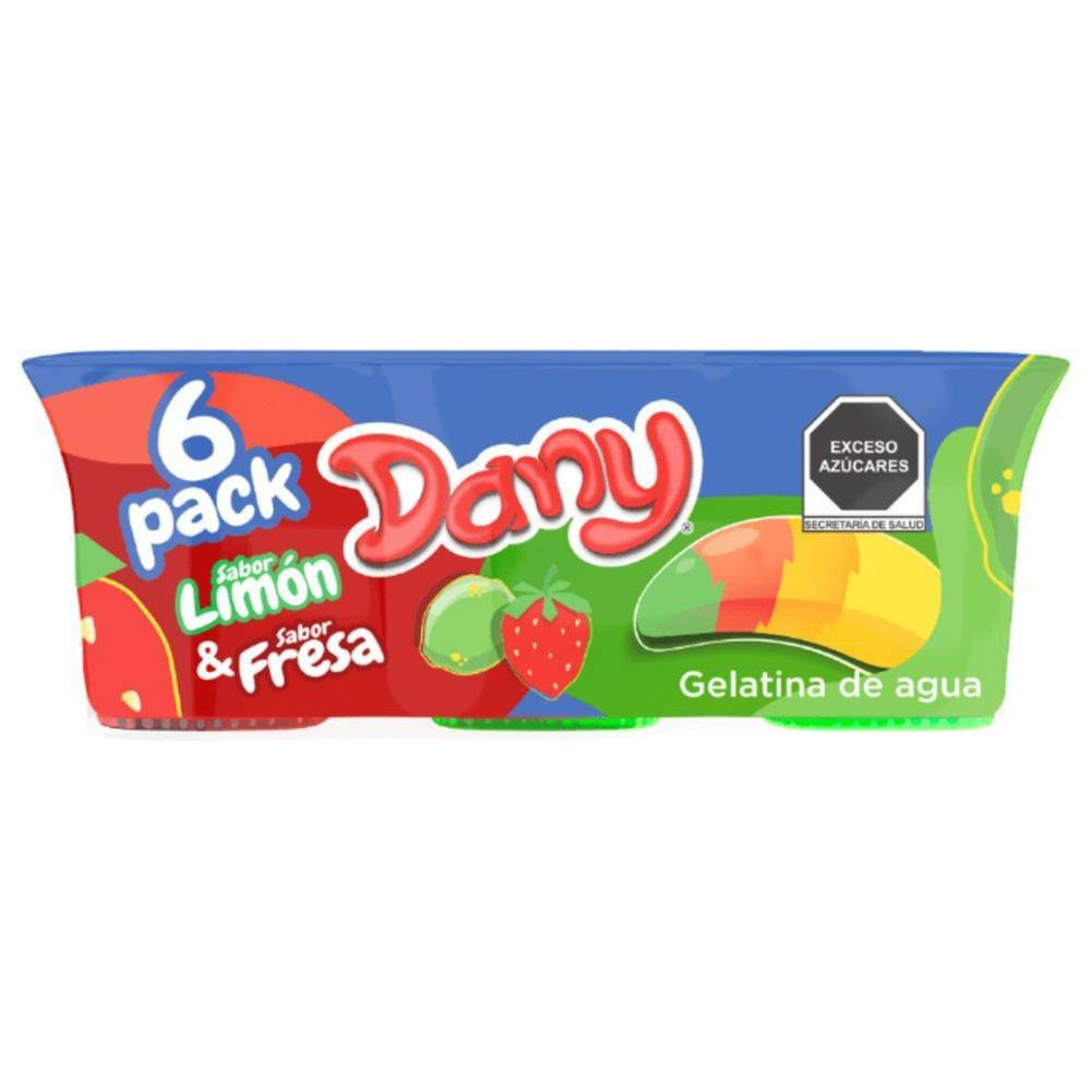 Dany gelatina (6 pack, 125 g) (fresa - limón)