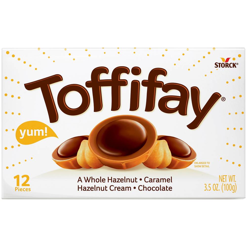 Toffifay Hazelnut Chocolate Caramel Candy Box, 3.4 Oz