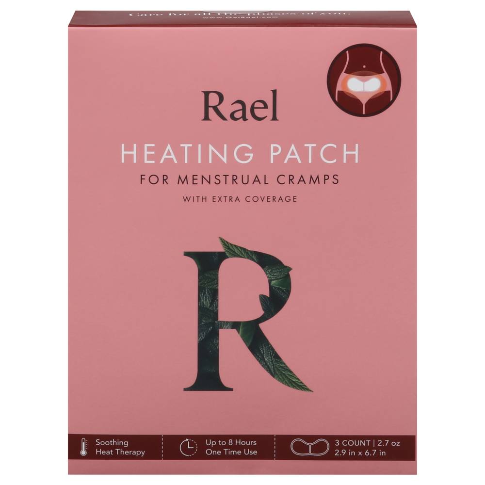 Rael Heating Patch With Extra Coverage For Menstrual Cramps (2.9 in x 6.7 in)