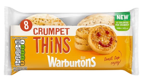 Warburtons Crumpet Thins (8 pack)