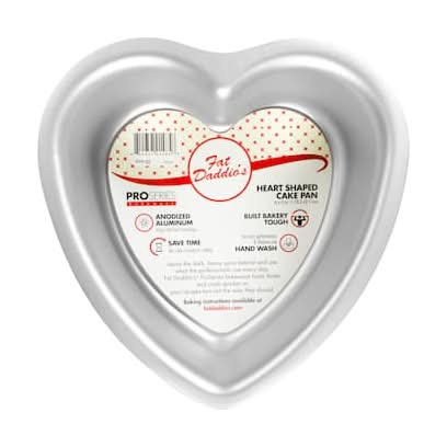 Fat Daddio's Proseries Heart Cake Pan, Silver