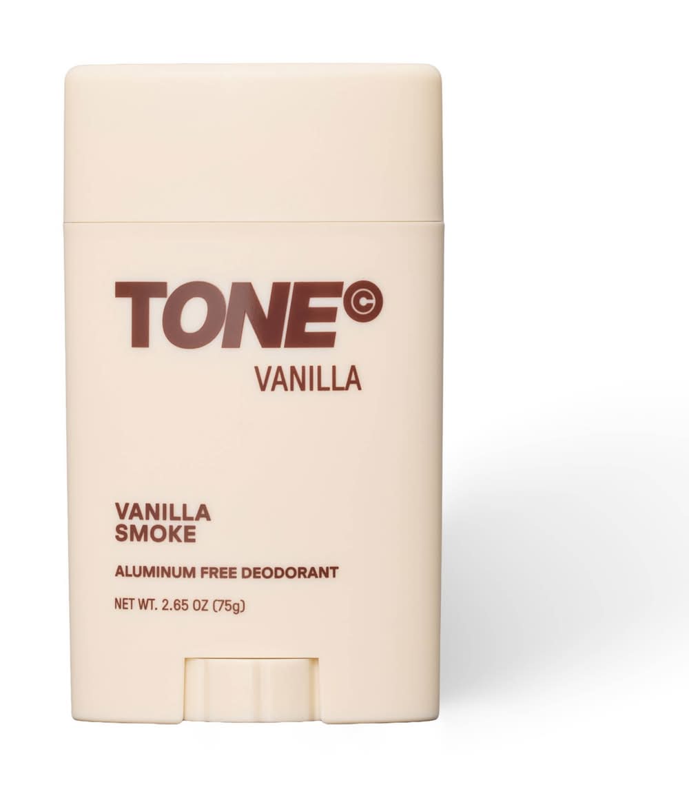 TONE Aluminum Free Deodorant Under Arm Roll on, Vanilla Smoke, Men (2.65 oz)