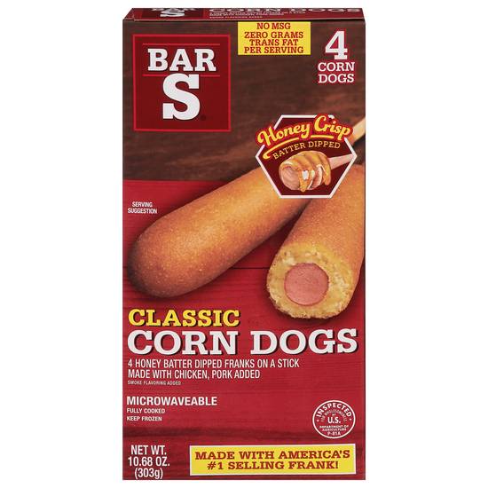 Bar-S Honey Crips Batter Dipped Classic Corn Dogs (4 ct)