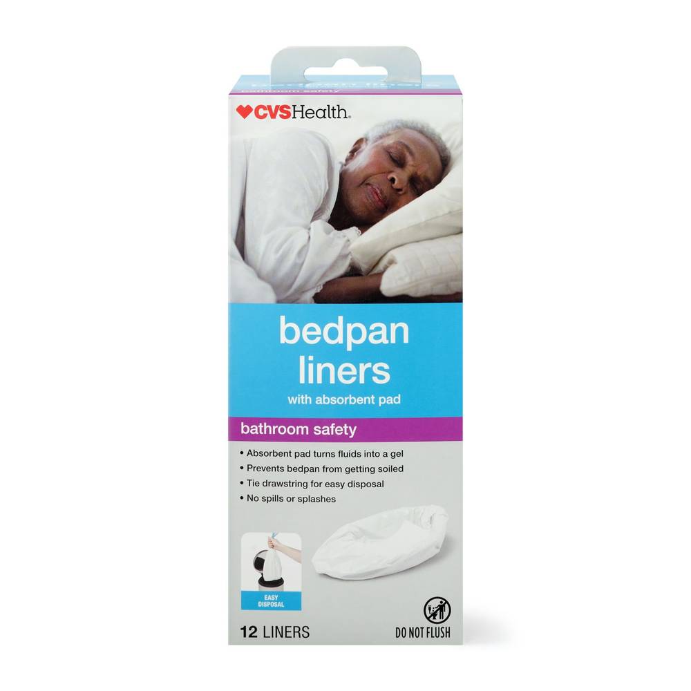 Carebag Bedpan Liner Super Absorbent Pad, 12 Ct