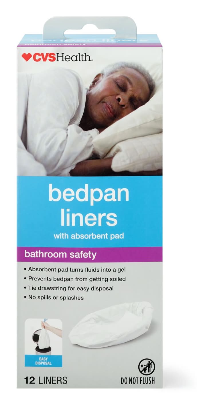 Carebag Bedpan Liner Super Absorbent Pad, 12 Ct