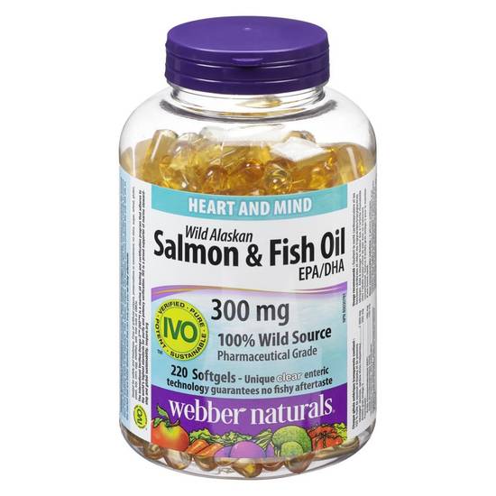 Webber Naturals Wild Salmon & Fish Oils Softgels (220 units)