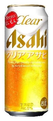 65394：アサヒ クリアアサヒ 500ML缶 / Asahi Clear Asahi