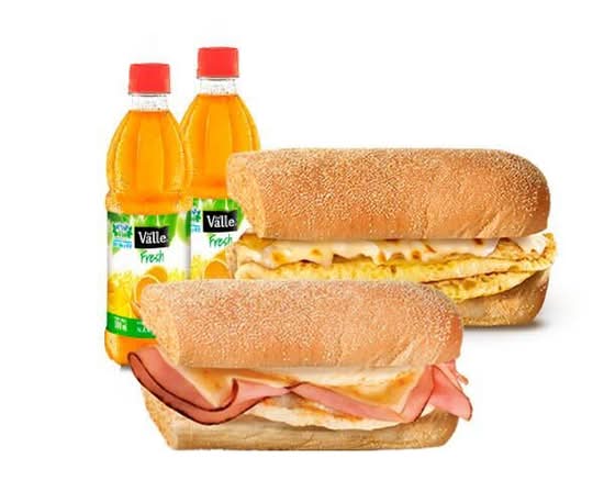 Duo Omelette + 2 Jugos Botella de Naranja