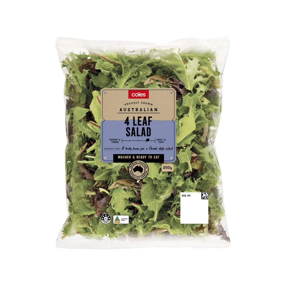 Coles 4 Leaf Salad Mix 200g