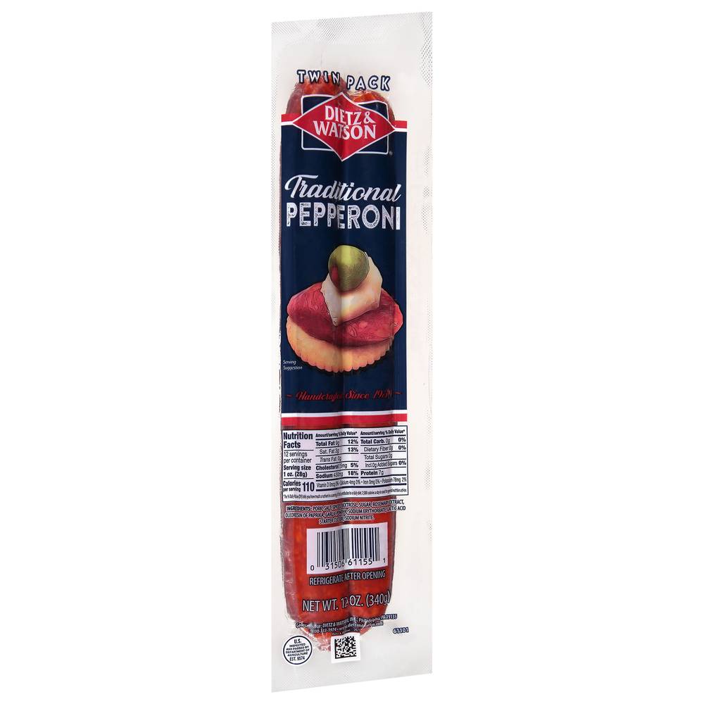 Dietz & Watson Traditional Pepperoni Twin pack (12 oz)