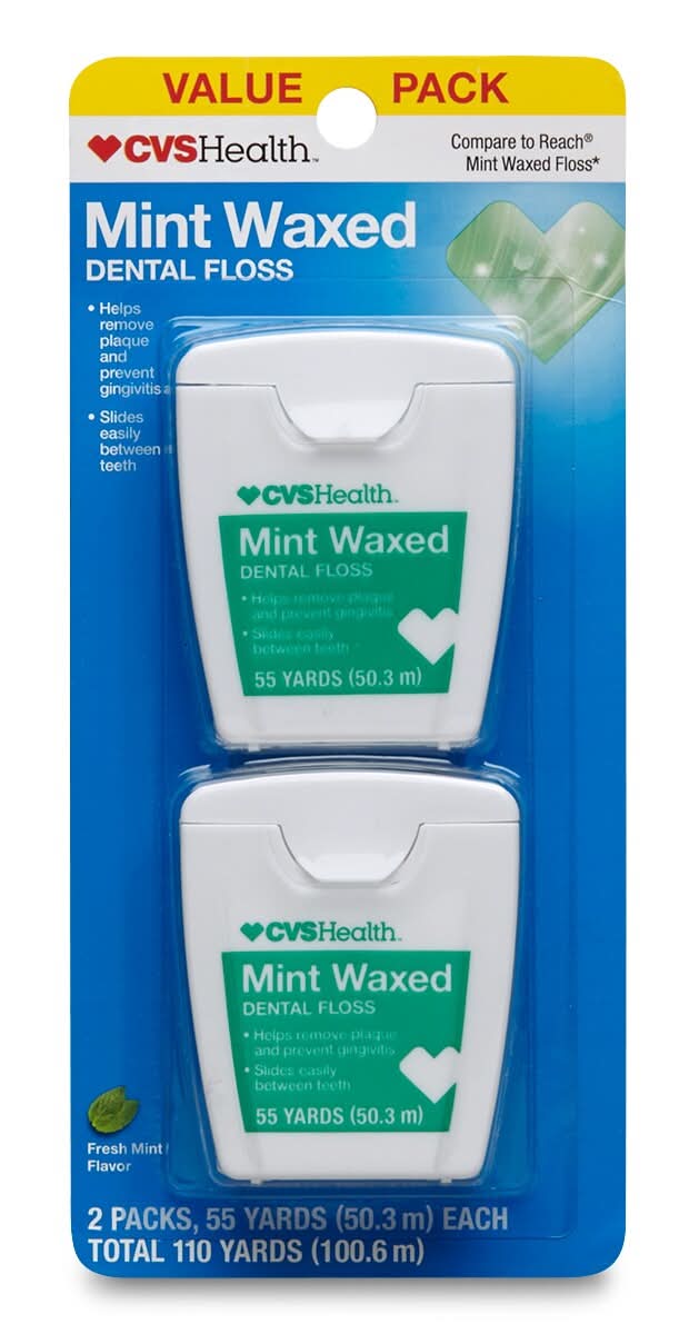 CVS Pharmacy Mint Waxed Dental Floss (2 ct)