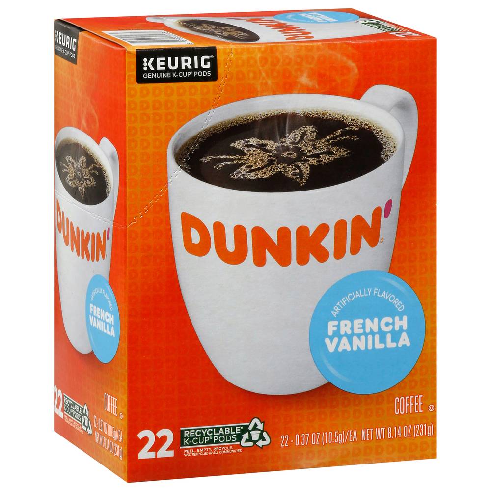 Dunkin' French Vanilla K-Cup Coffee Pod (22 ct, 0.37 oz)