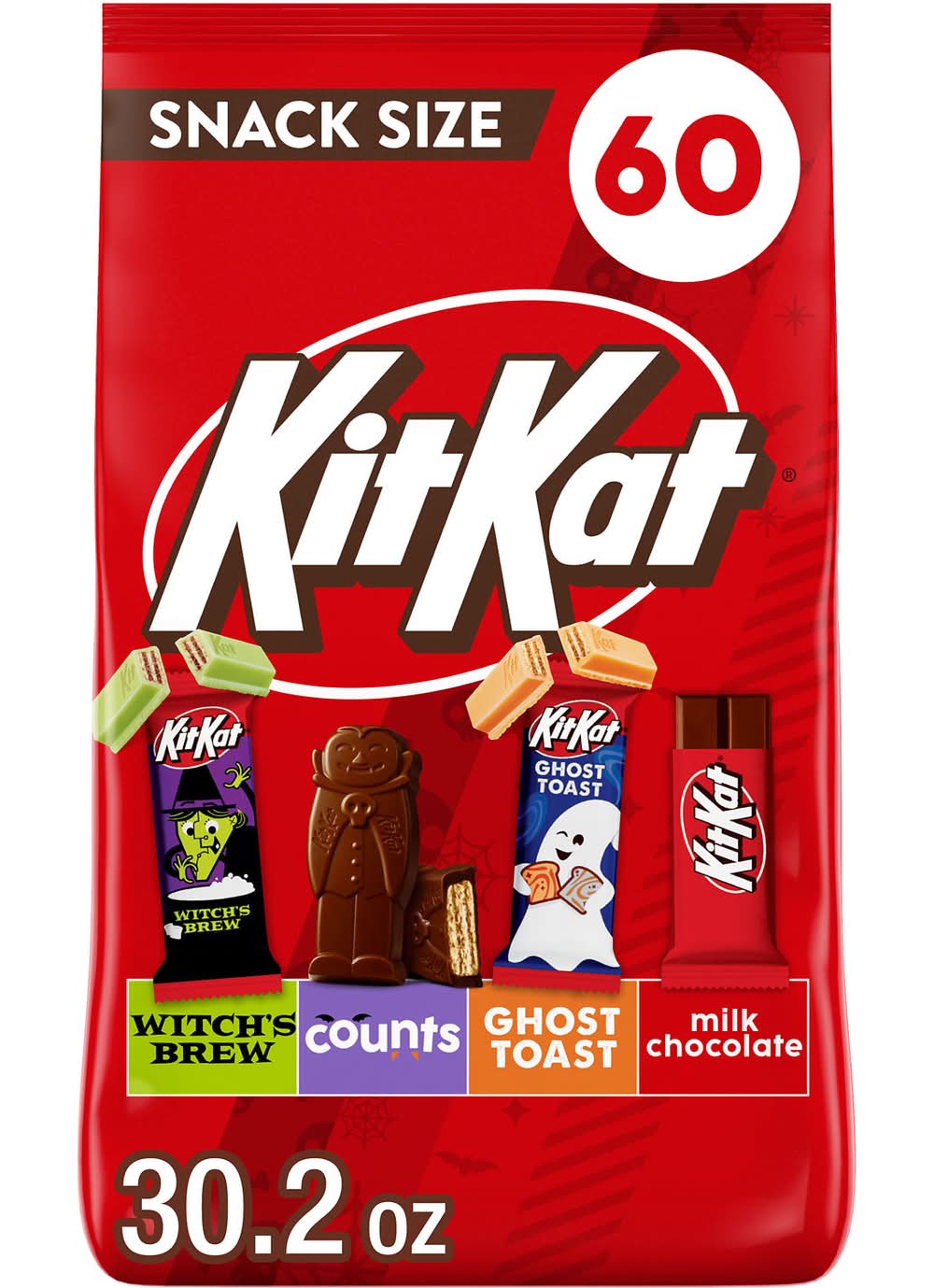 KitKat Halloween Lovers Chocolate Candy Bag, Assorted (30.2 oz, 60 ct)