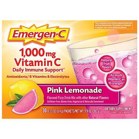 Emergen-C Daily Immune Support Drink with 1000 mg Vitamin C, Antioxidants, & B Vitamins - 0.33 oz x 30 pack
