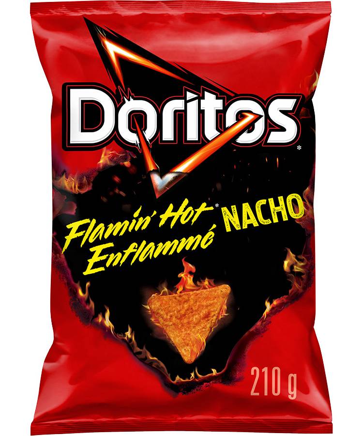 Doritos Flamin Hot Tortilla Chips, Nacho (210 g)