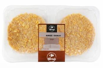 Buguer cruchy Carrefour El Mercado pack de 2 unidades de 120 g.